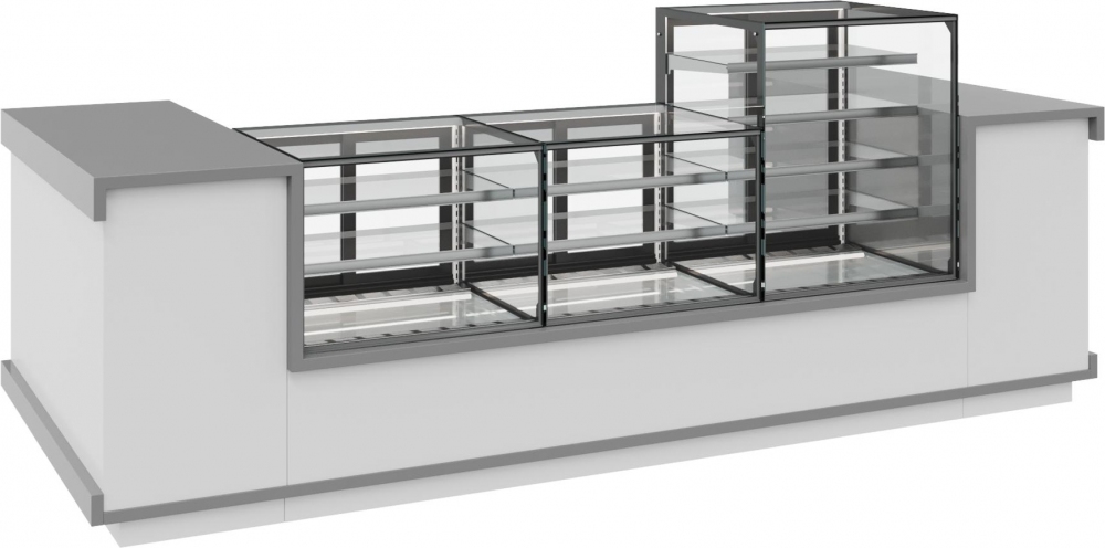 Витрина кондитерская Carboma KC71-130 VV 0,9-1 Built-In COSMO закрытая
