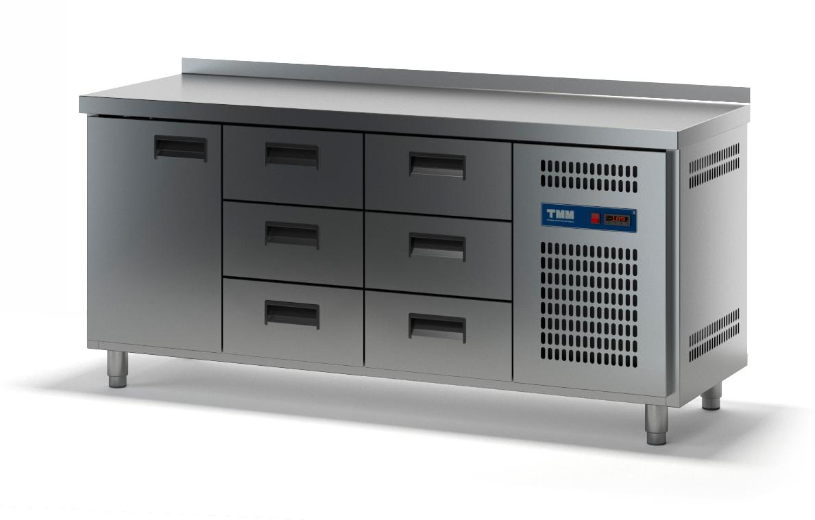Стол холодильный ТММ СХСБ-2/1Д-6Я (1835x700x870)