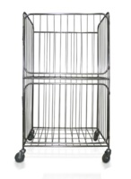 Тележка OLDOAK для прачечной из нержавейки с полкой ТП 21.23