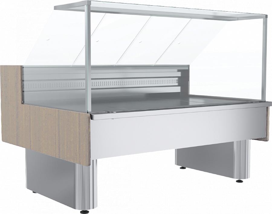 Витрина морозильная Carboma GC110 SL 1,25-1-1 (ВХСн-1,25 GC110) (статика, выносной агрегат, без боковин)